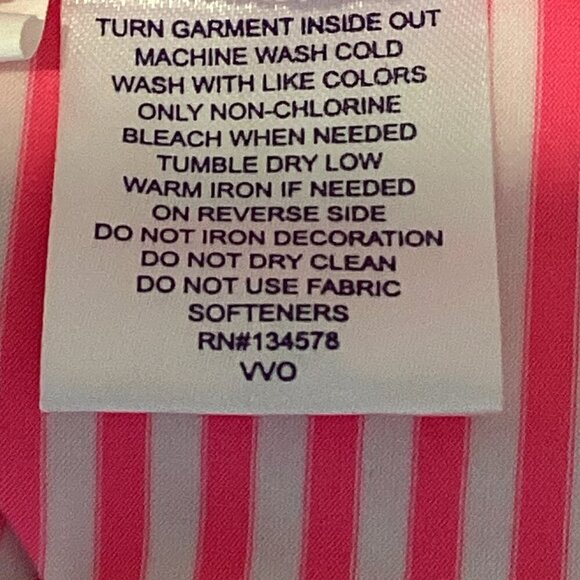 Vineyard Vines Pink Striped Sankaty Twist Front Tee-Shirt Dress M #295F - Picture 8 of 8